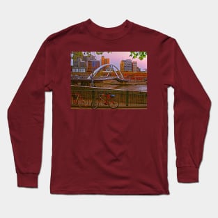 Melbourne in Pink Long Sleeve T-Shirt
